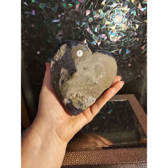 Massive 2.6lb 🔮 Amethyst Crystal Heart #1